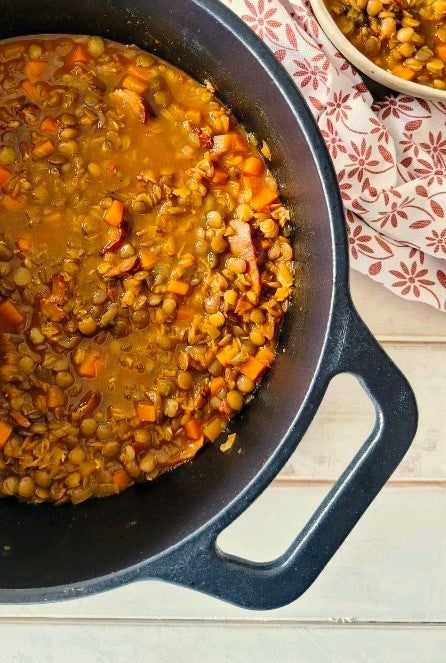 Lentejas en horno holandés