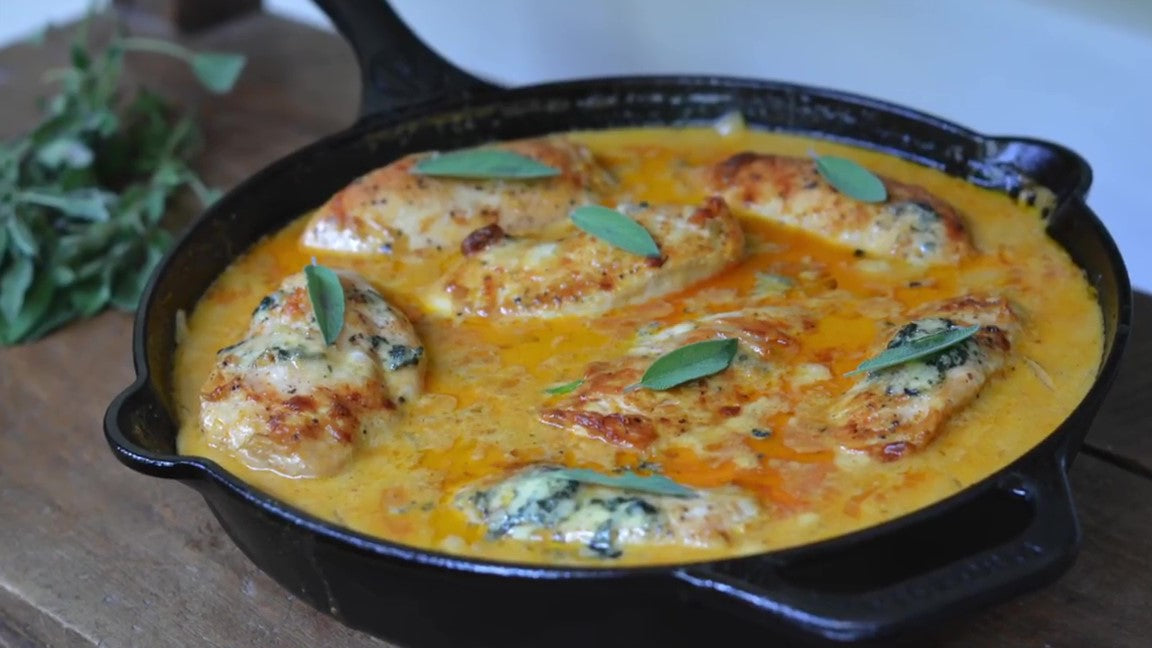 Pechuga de Pollo con Salsa de Queso Azul al Sartén Victoria