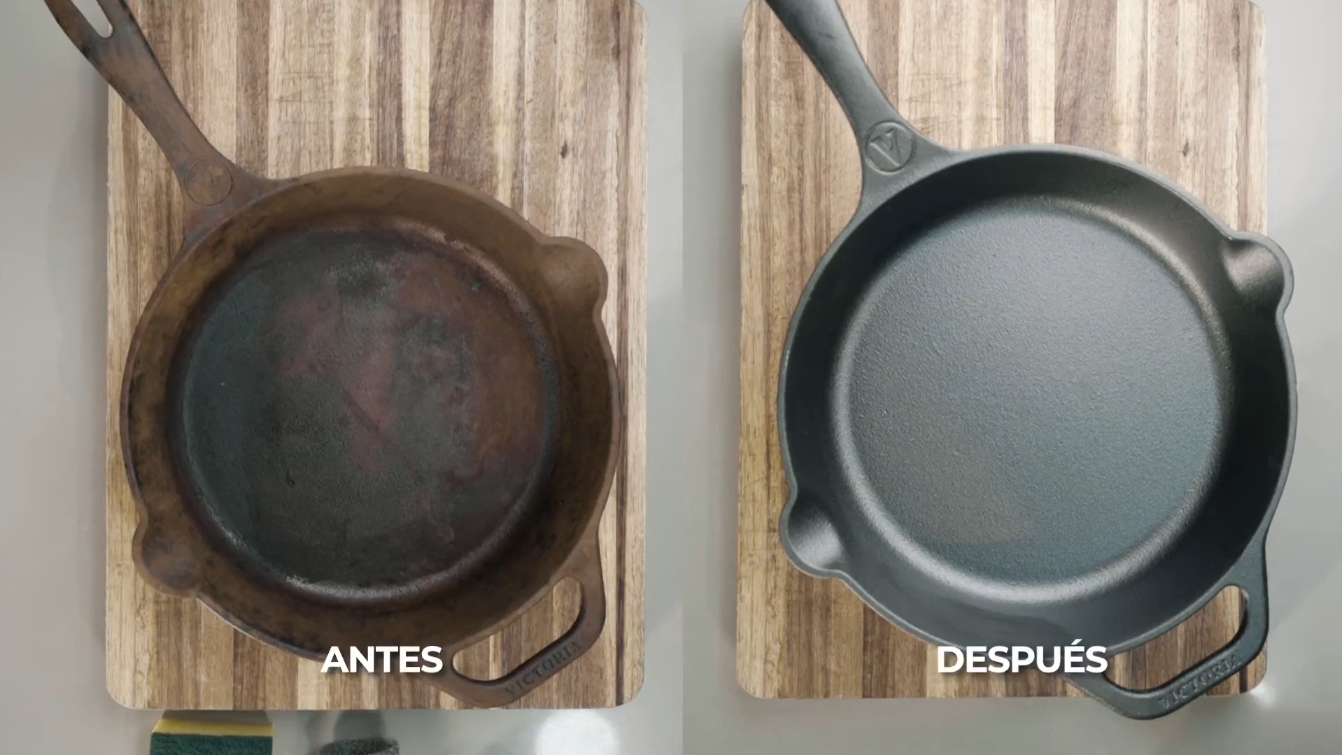 ¿Cómo quitar el óxido de mi sartén de hierro fundido?
