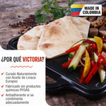 Plancha Asar Reversible Hierro Fundido Curado 33x21cm