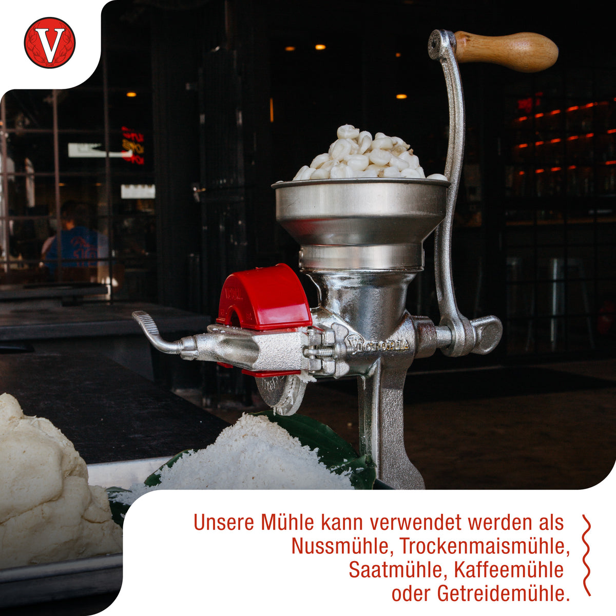 Getreidemühle Manuelle Gusseiserne Niedriger Trichter