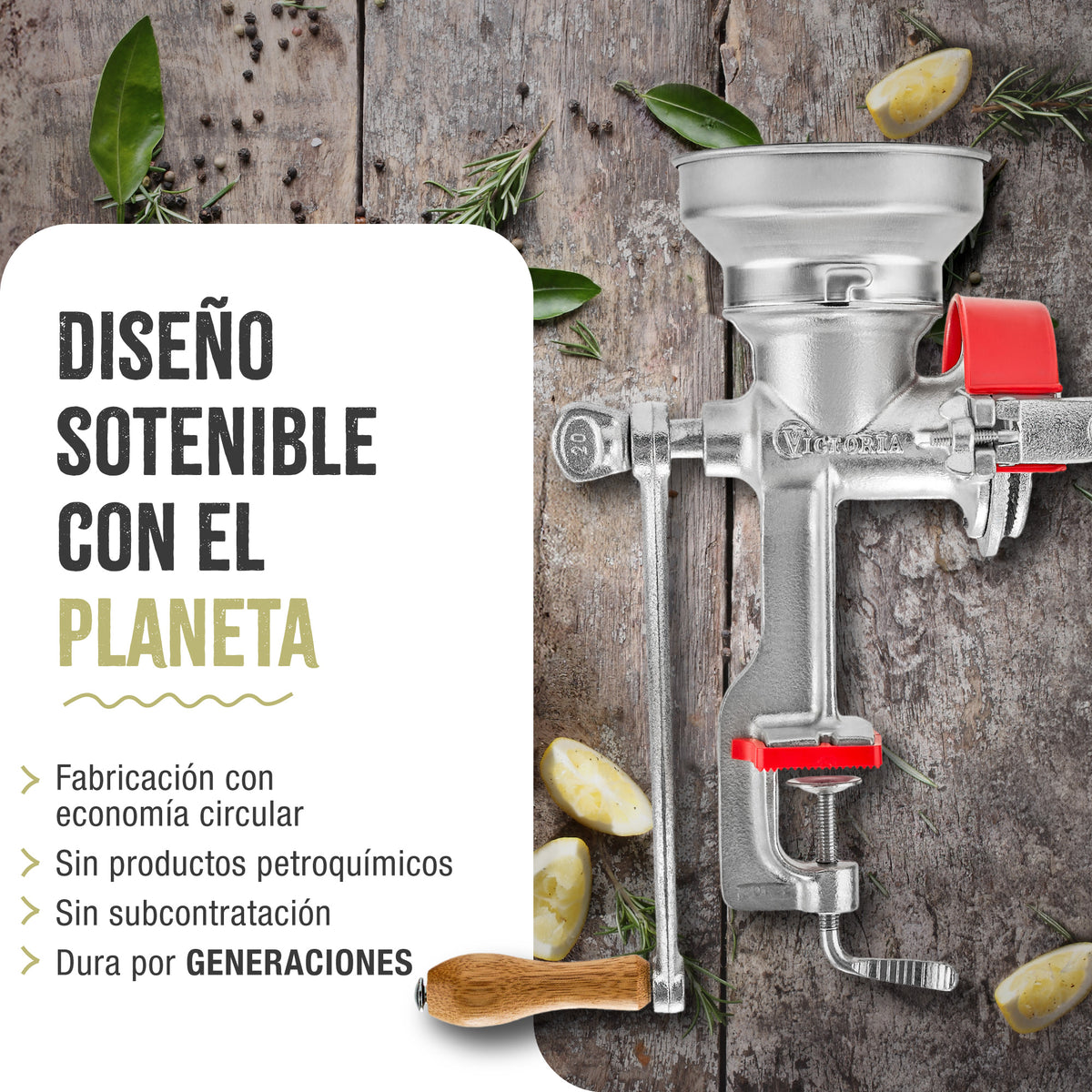 Molino Manual de Hierro Fundido Tolva Baja