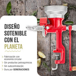 Molino Manual de Hierro Fundido Tolva Baja Rojo