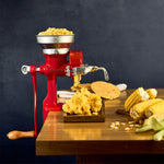 Molino Manual de Hierro Fundido Tolva Baja Rojo