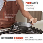 Sartén Hierro Fundido Curado Ø 20cm
