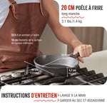 Poêle en Fonte Assaisonnée Ø20 cm
