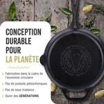 Poêle en Fonte Assaisonné Ø30 cm