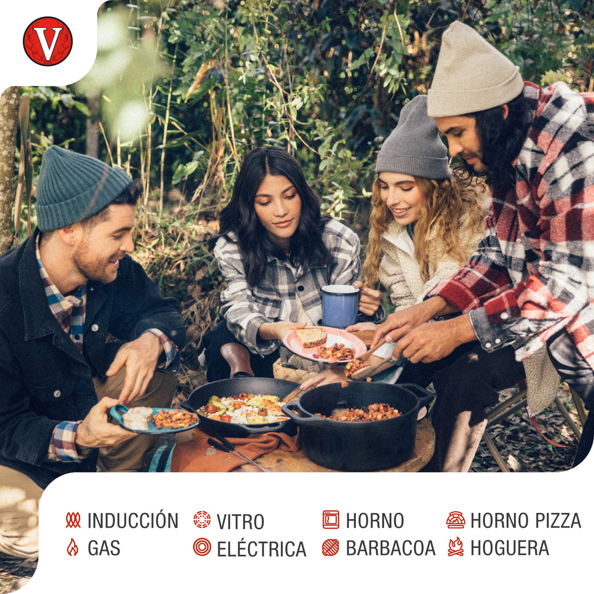 Sartén Hierro Fundido Curado Ø 25cm