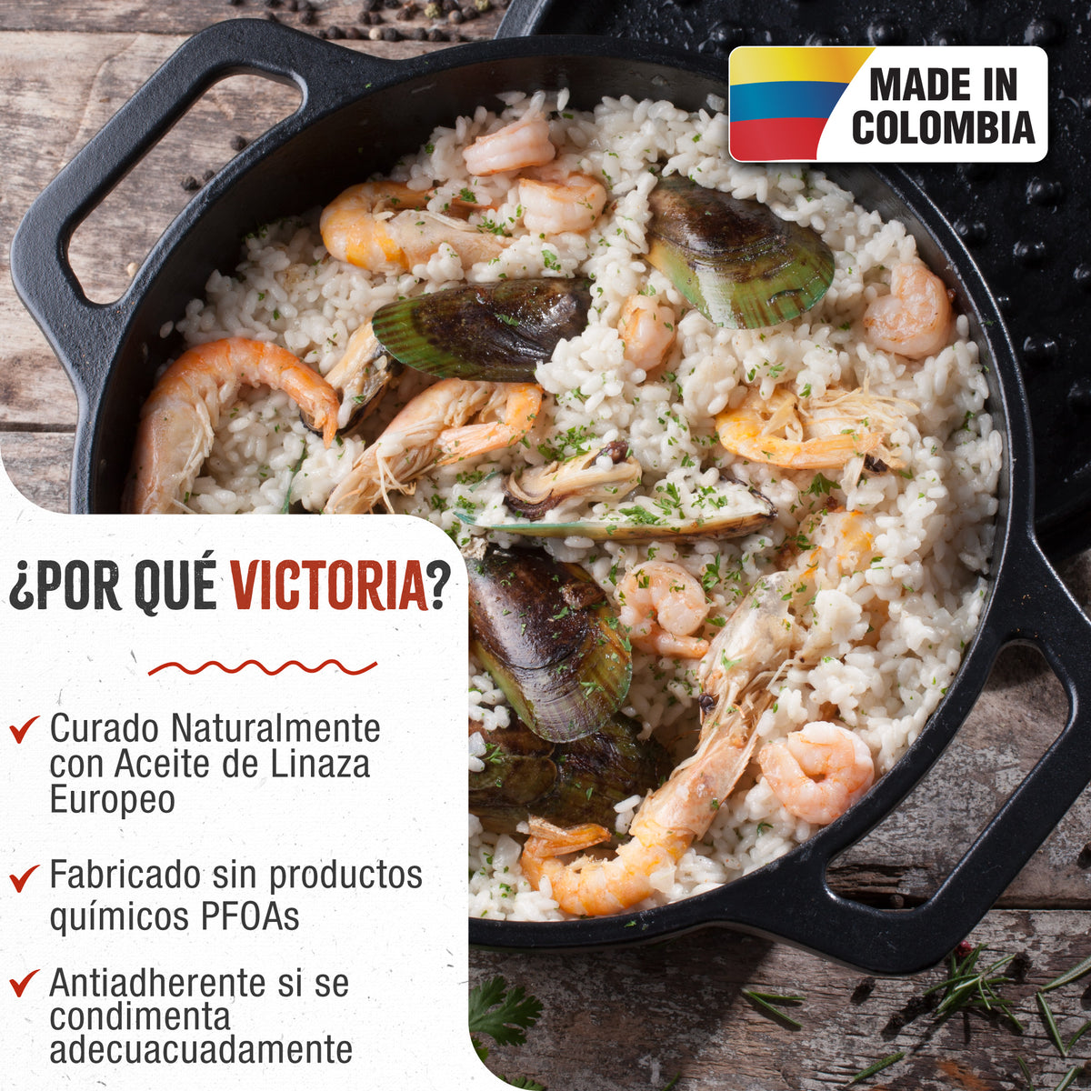 Horno Holandés Hierro Fundido Curado 3.8L