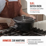 Dutch Oven Gusseisen Eingebrannte 3.8 L