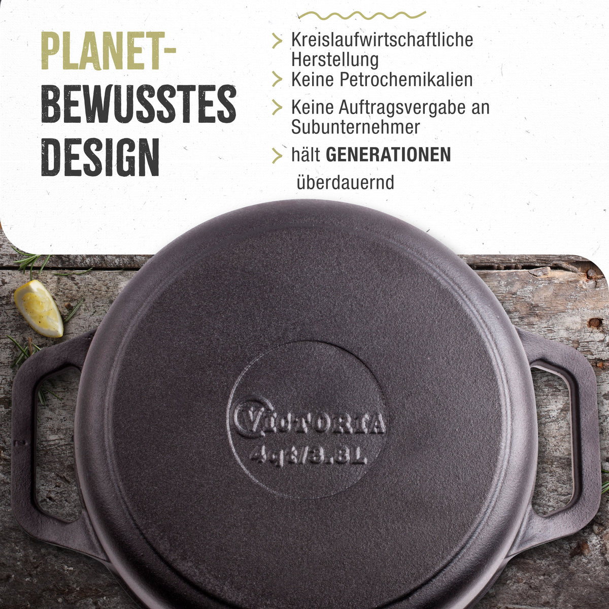 Dutch Oven Gusseisen Eingebrannte 3.8 L