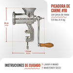 Picadora Trituradora de Carne Manual N10