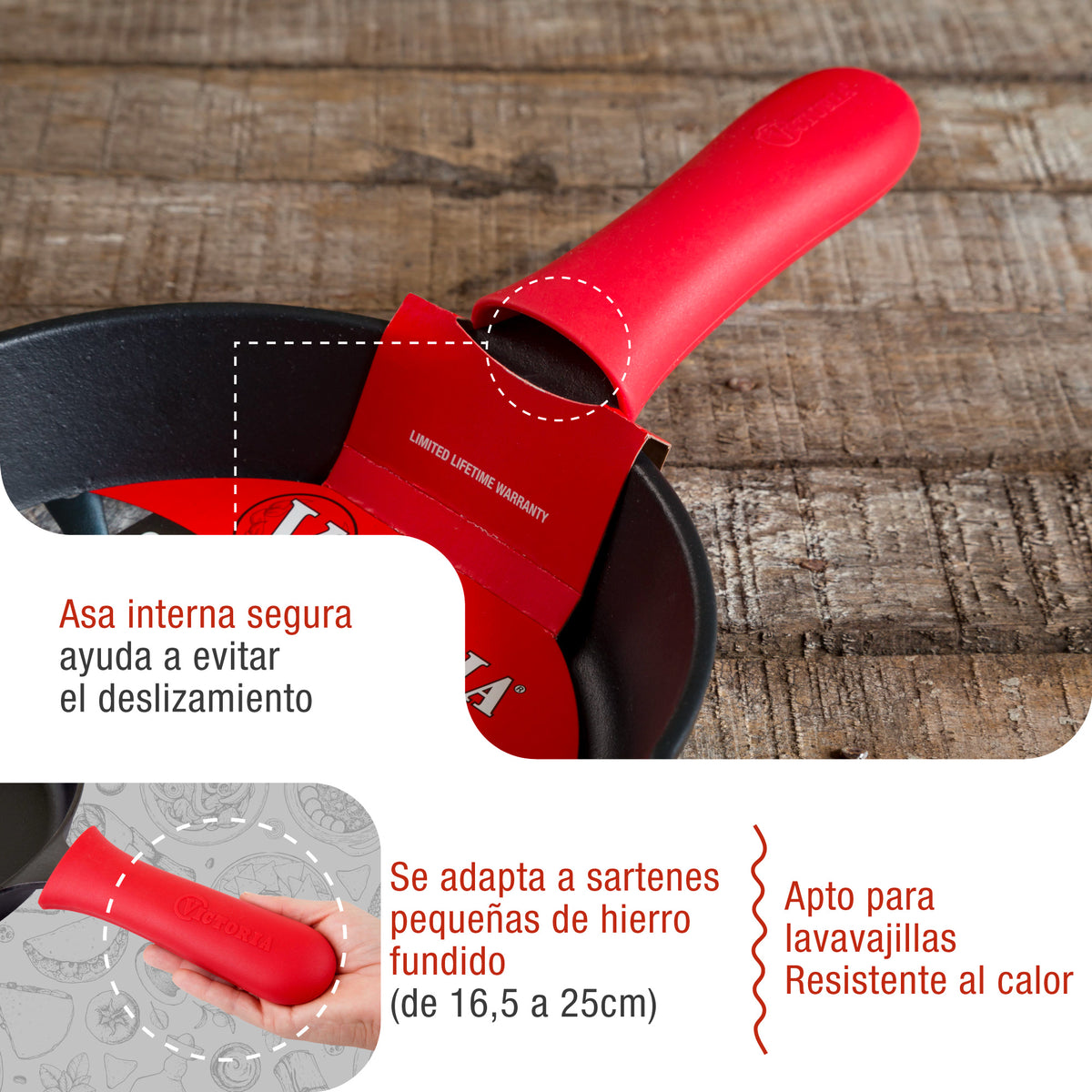 Mango Silicona para Sartenes Ø 16.5-20 cm Pequeño