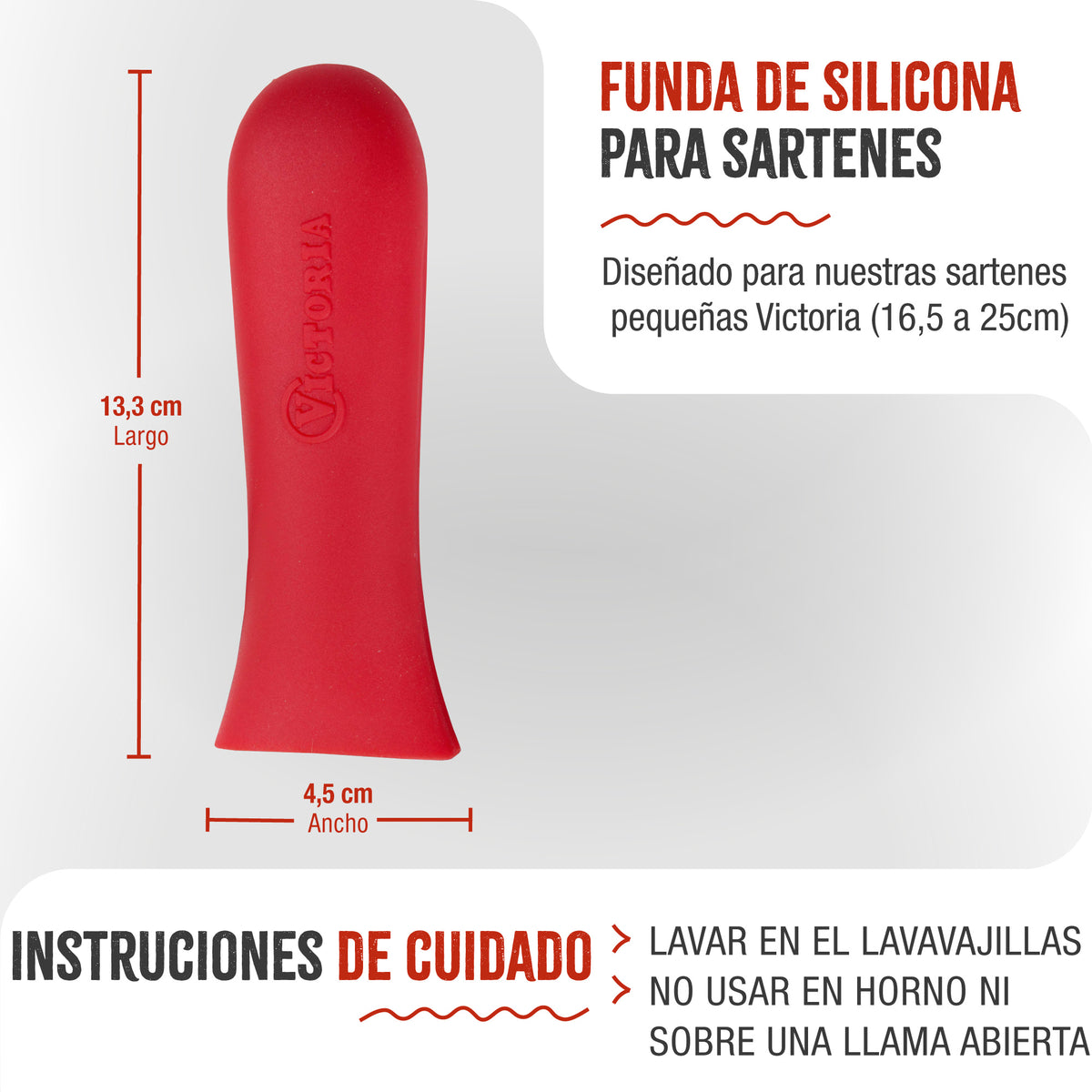 Mango Silicona para Sartenes Ø 16.5-20 cm Pequeño