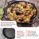 Poêle à Paella en Fonte Assaisonnée Ø33 cm
