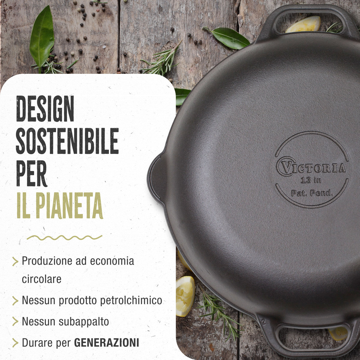 Padella per Paella in Ghisa Stagionata Ø33 cm
