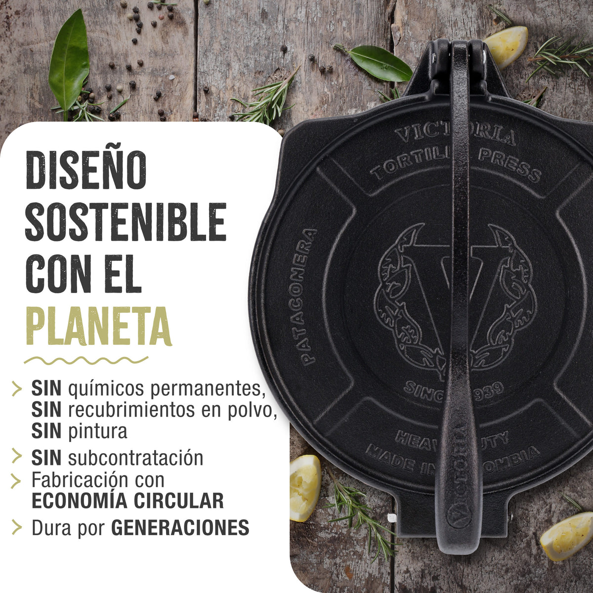 Tortillera Pataconera Hierro Fundido HD Curado Ø 25 cm