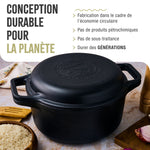 Cocotte et Poêle Combo en Fonte Assaisonnée 5.7 L