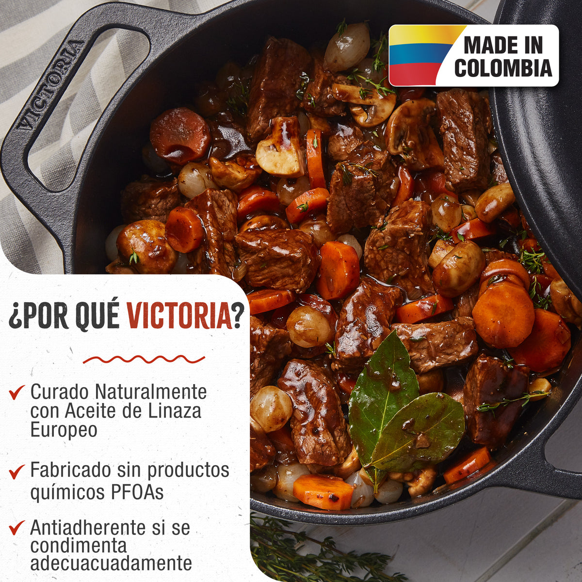 Horno Holandés Hierro Fundido Curado 5.7L