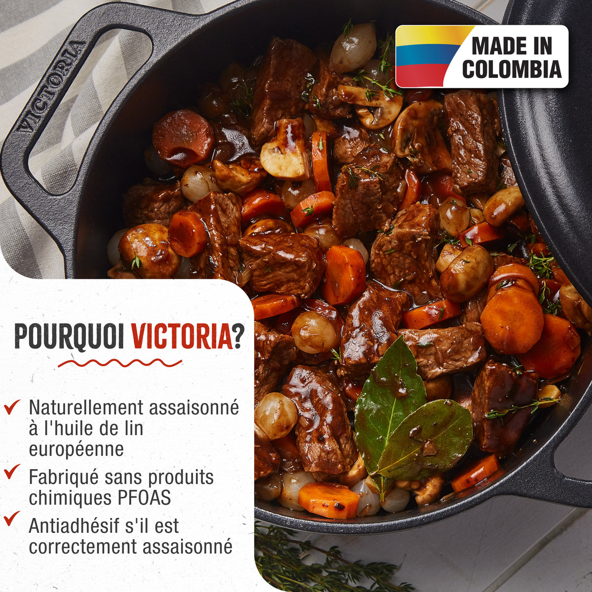 Cocotte en Fonte Assaisonnée 5.7 L