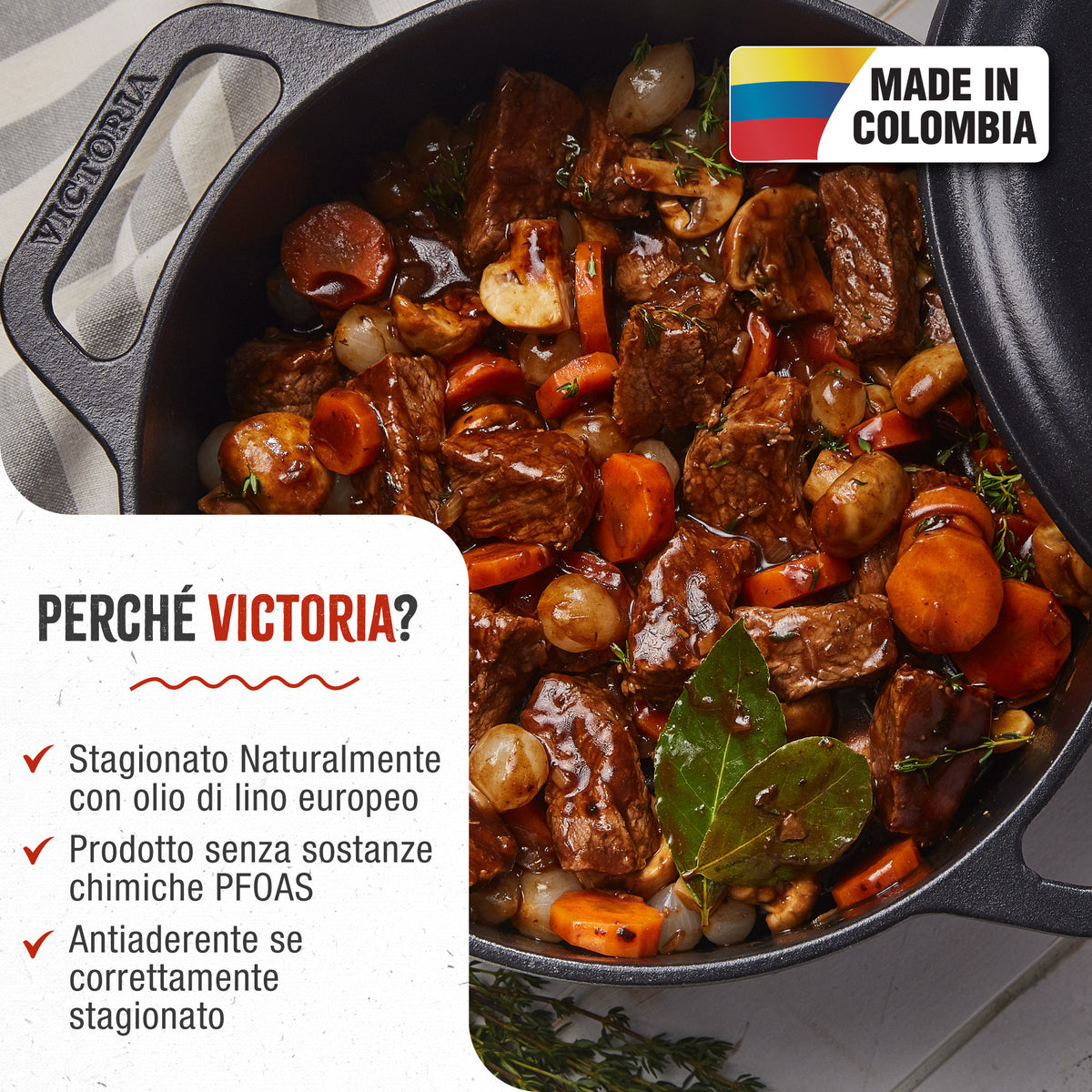 Forno Olandese Pentola in Ghisa Stagionata 5.7 L