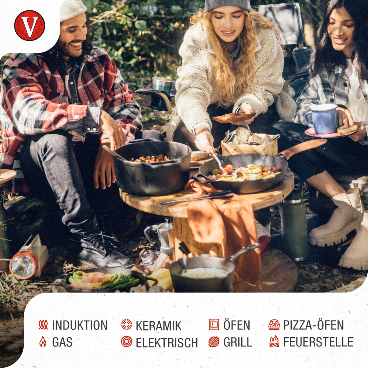 Dutch Oven Gusseisen Eingebrannte 5.7 L