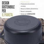 Forno Olandese Pentola in Ghisa Stagionata 5.7 L