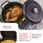 Horno Holandés Hierro Fundido Curado 6.6L