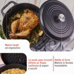 Forno Olandese Pentola in Ghisa Stagionata 6.6 L