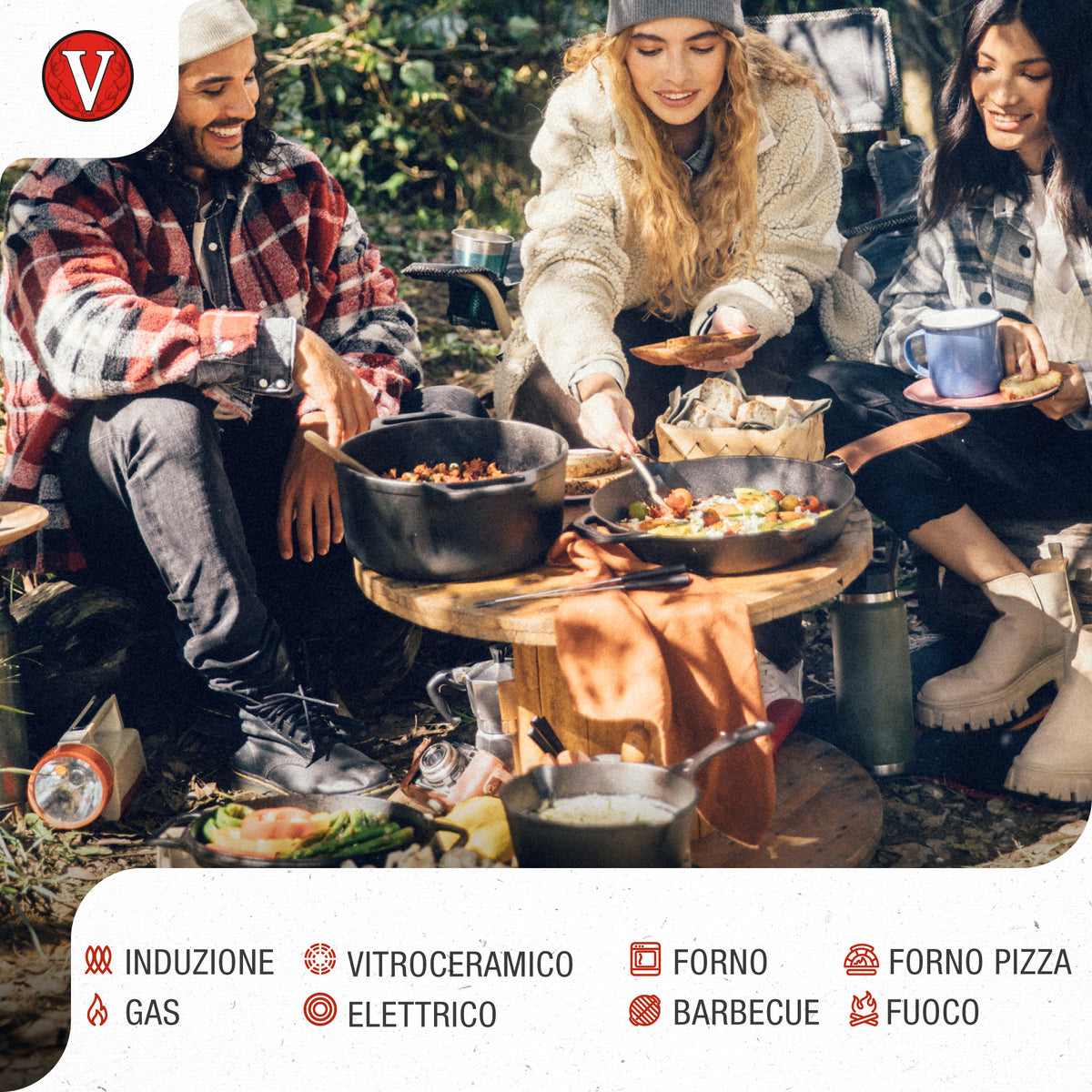 Forno Olandese Pentola in Ghisa Stagionata 6.6 L