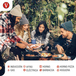 Provoletera Sartén Hierro Fundido Curado 15 Huecos para Poffertjes y Takoyaki