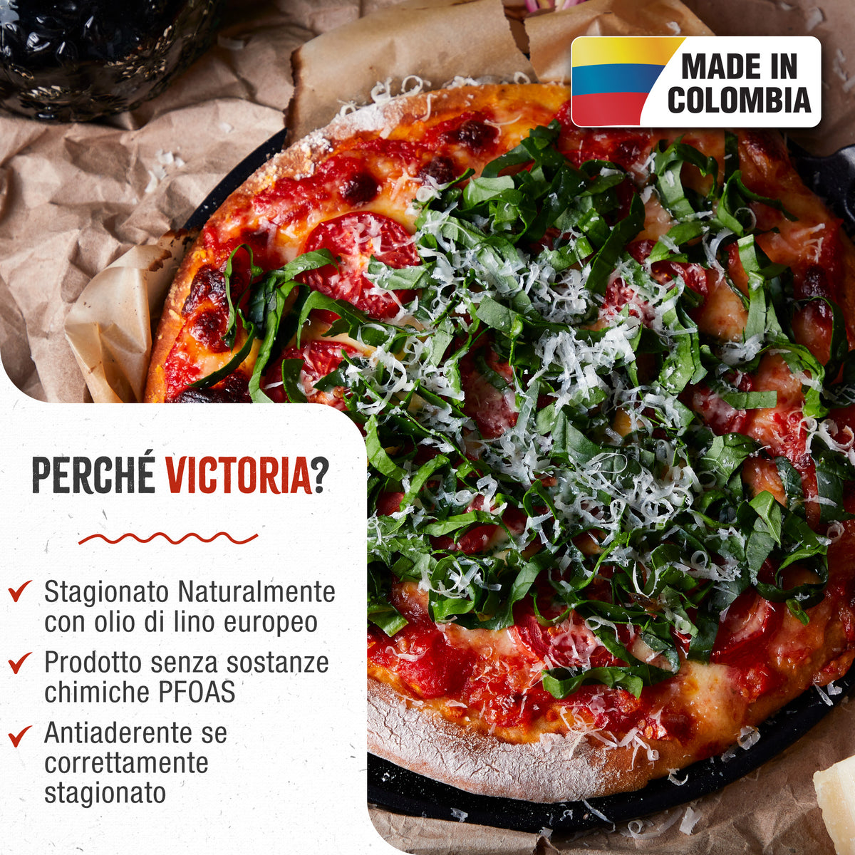 Teglia per Pizza in Ghisa Stagionata Ø25 cm