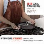 Plancha Pizza Hierro Fundido Curado Ø 25cm
