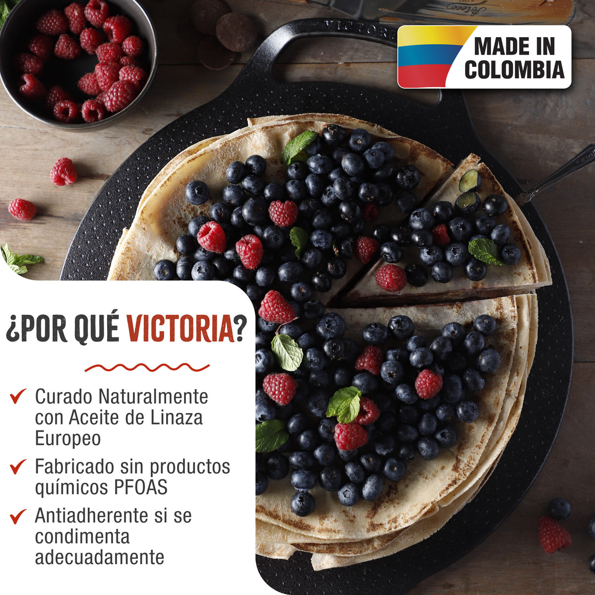 Plancha Pizza Hierro Fundido Curado Ø 38cm