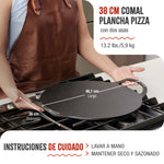 Plancha Pizza Hierro Fundido Curado Ø 38cm