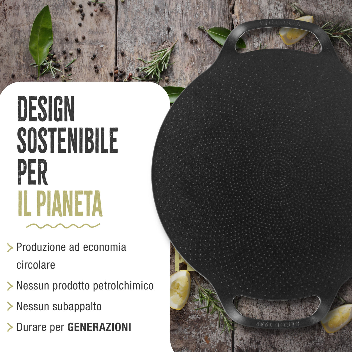 Teglia per Pizza in Ghisa Stagionata Ø38 cm