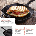 Sartén Grill Hierro Fundido Esmaltado 25x25cm