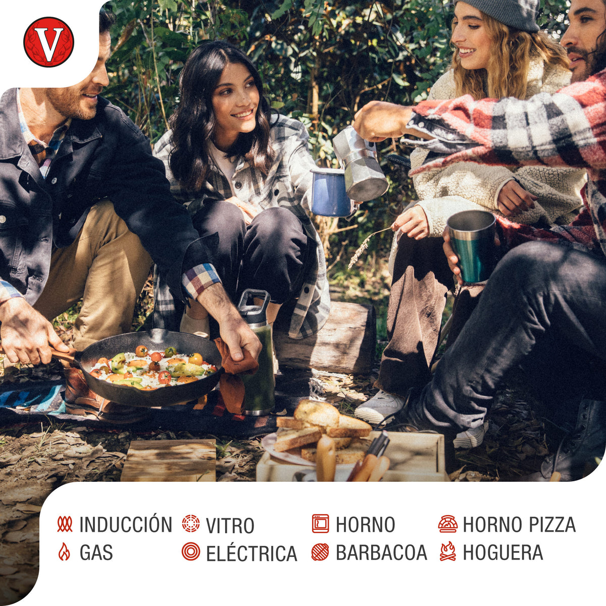 Sartén Grill Hierro Fundido Esmaltado 25x25cm