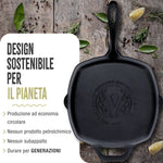Padella Bistecchiera in Ghisa Smaltata 25×25 cm