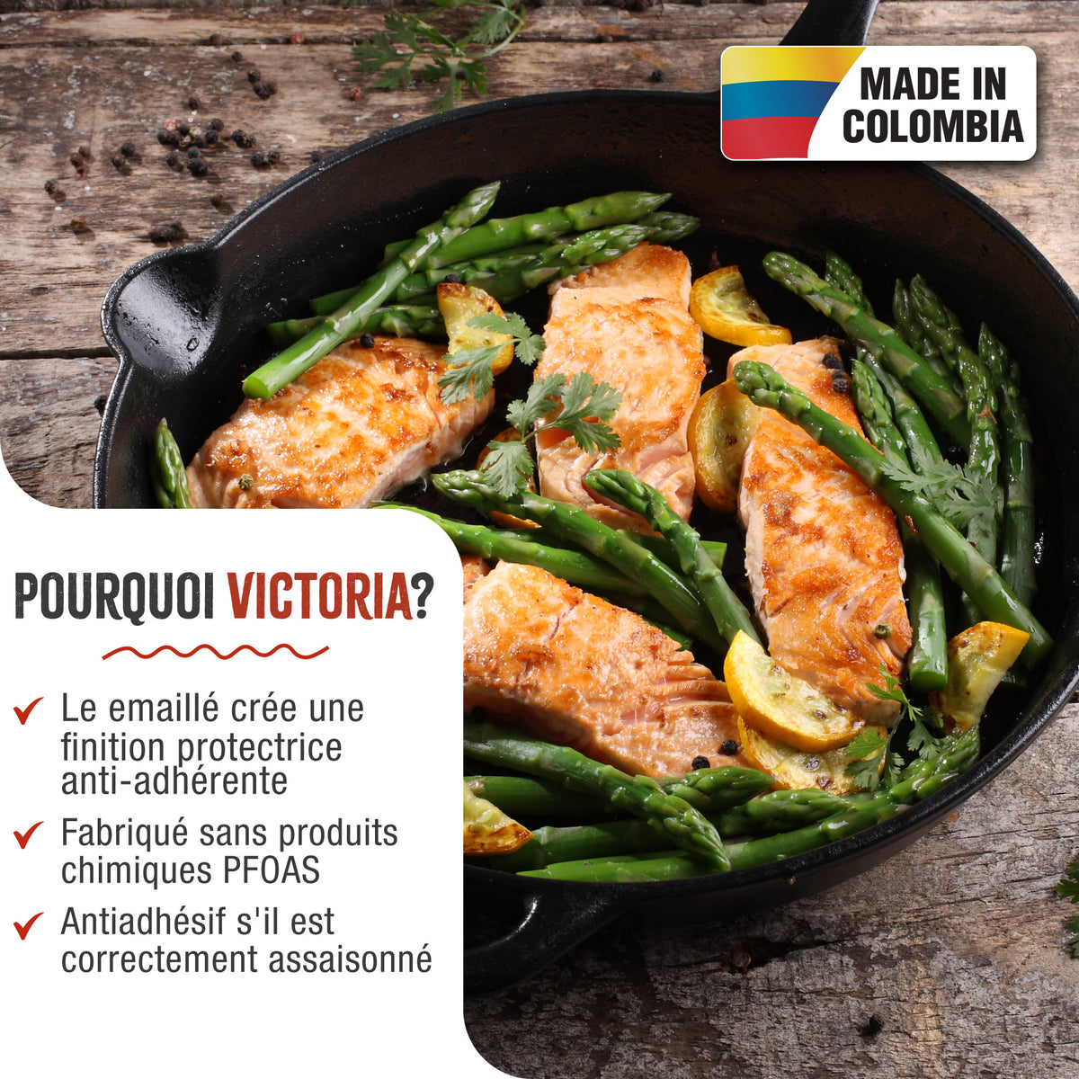 Poêle en Fonte Émaillée Ø25 cm