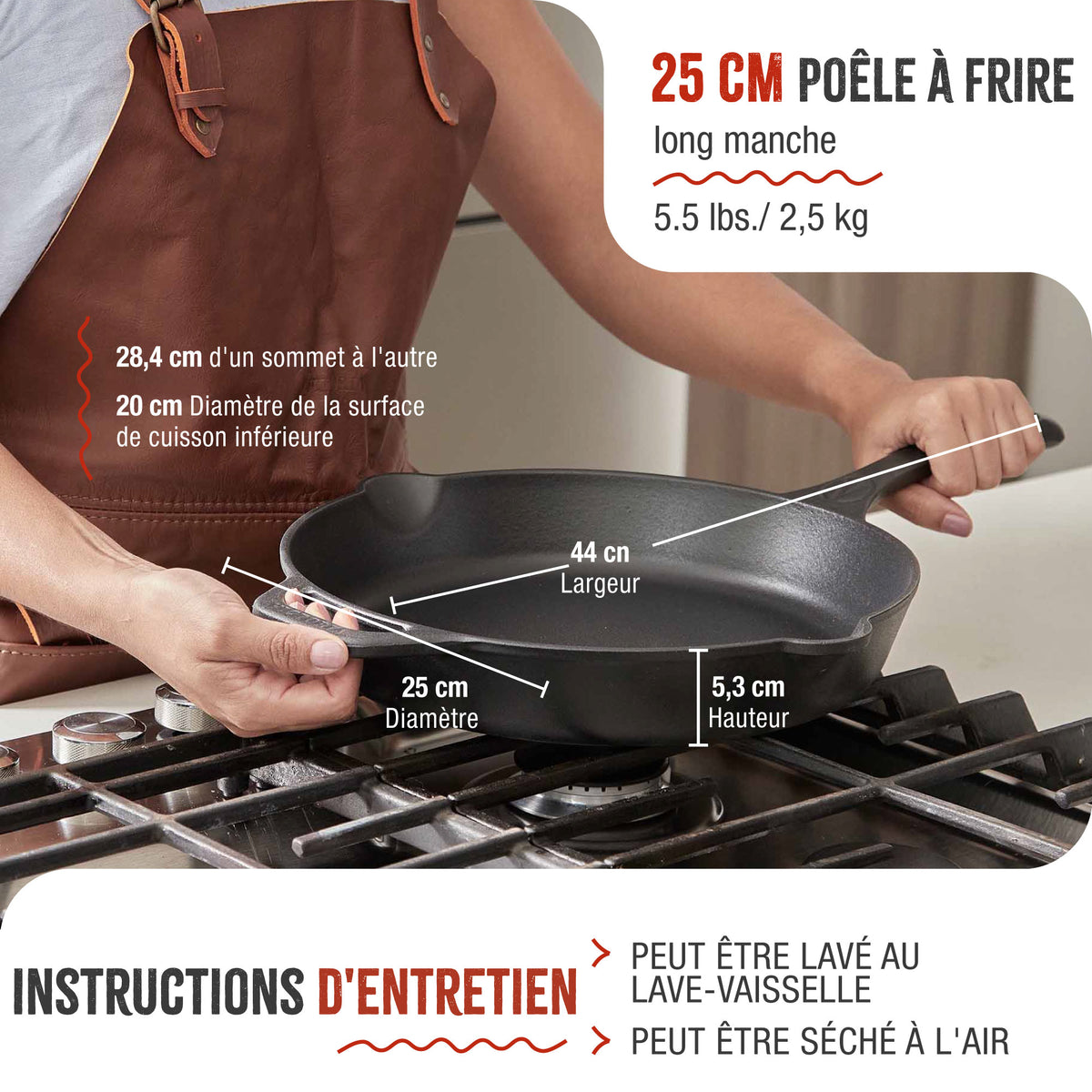 Poêle en Fonte Émaillée Ø25 cm