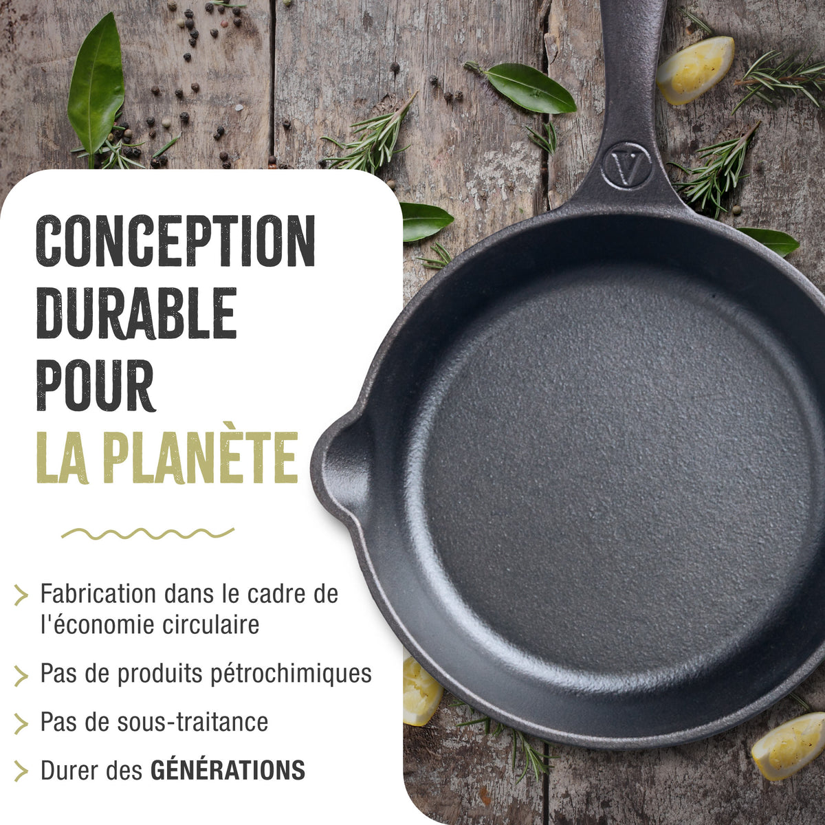 Poêle en Fonte Émailléee Ø16.5 cm
