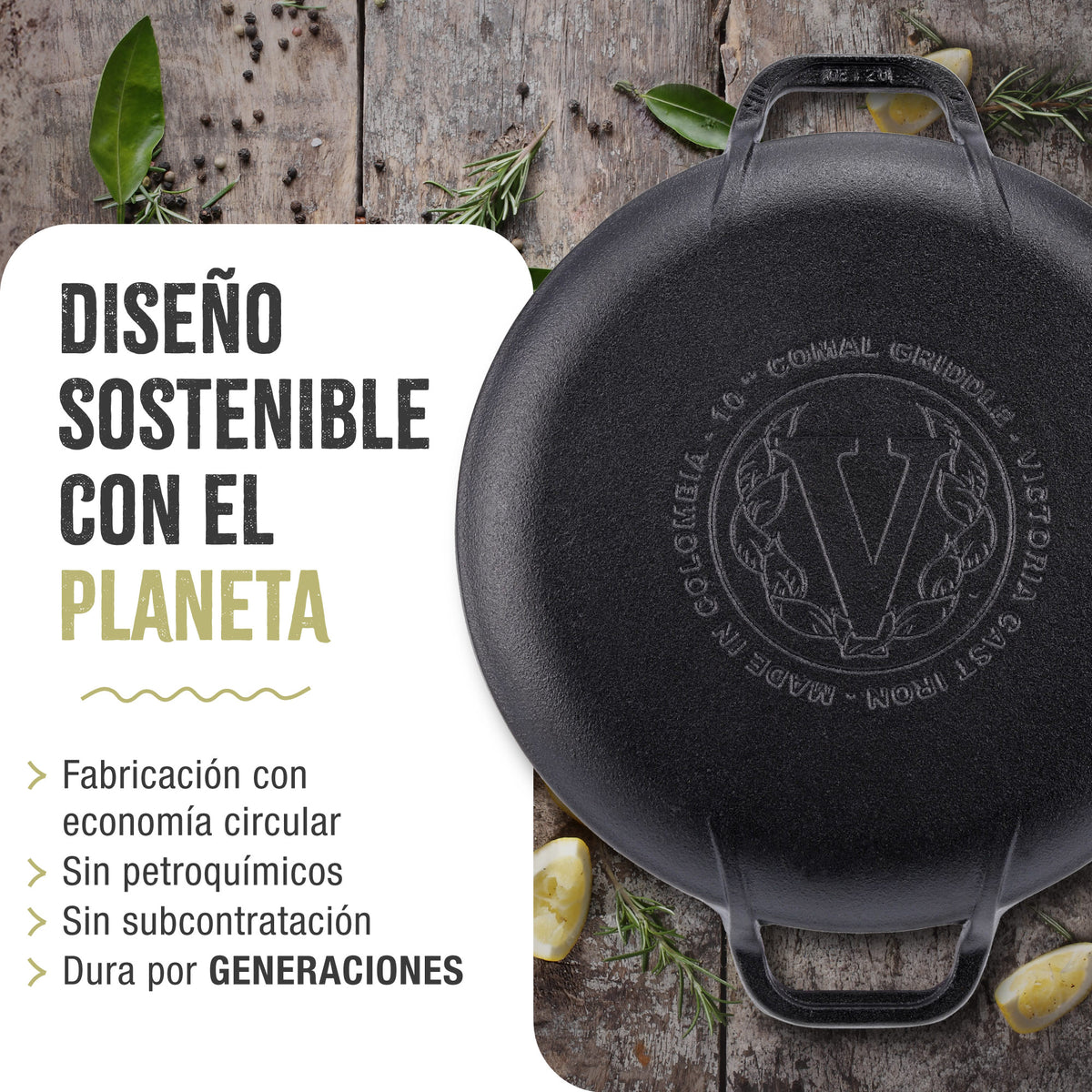 Plancha Pizza Hierro Fundido Esmaltado Ø 25cm