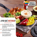 Sartén Fajita Hierro Fundido Esmaltado 25x18cm