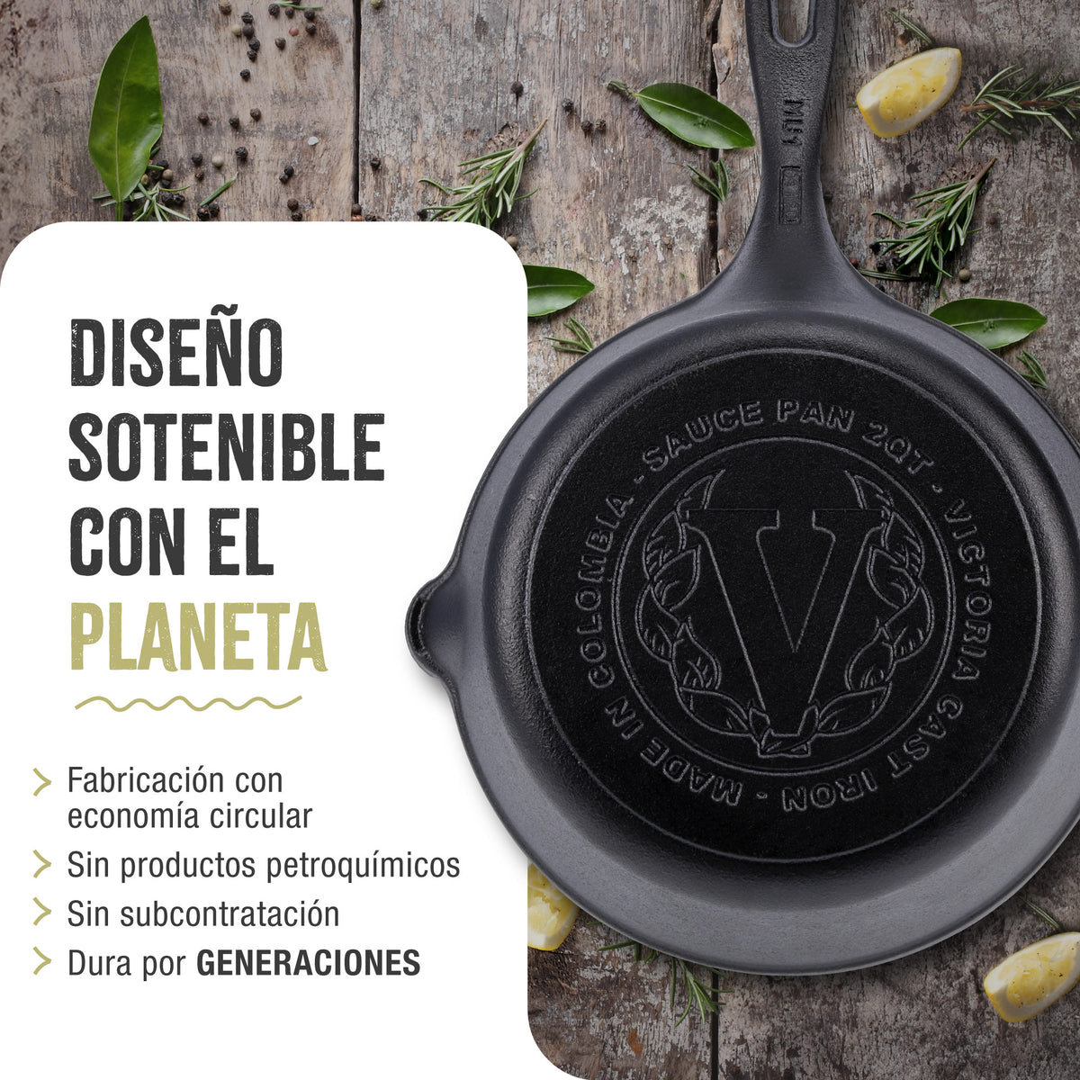 Sartén Honda Hierro Fundido Esmaltado Ø 20cm