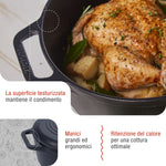 Forno Olandese Pentola in Ghisa Smaltata 5.7 L
