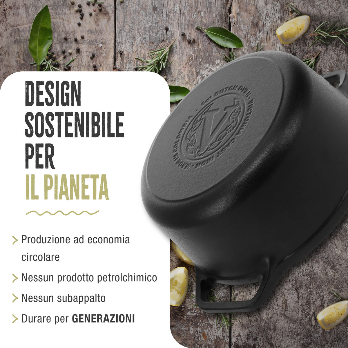 Forno Olandese Pentola in Ghisa Smaltata 5.7 L