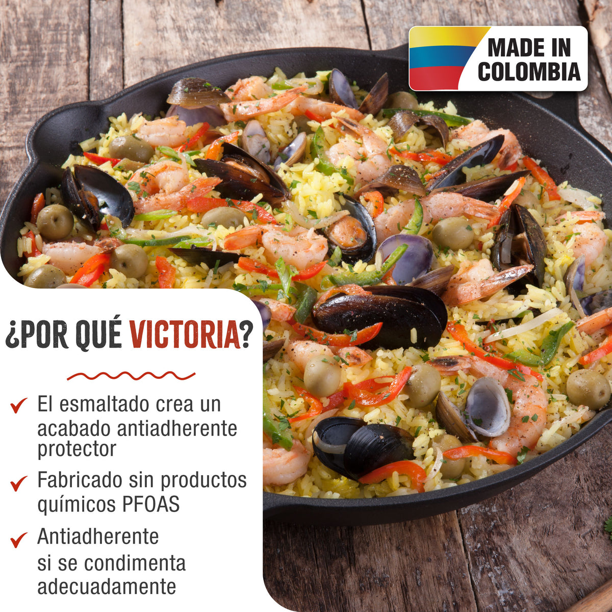 Paellera Hierro Fundido Esmaltado Ø 33cm