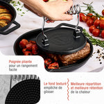 Smash Burger Press en Fonte Émaillée 16.5 cm