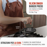 Pressa per Hamburger in Ghisa Smaltata 16.5 cm